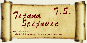 Tijana Stijović vizit kartica
